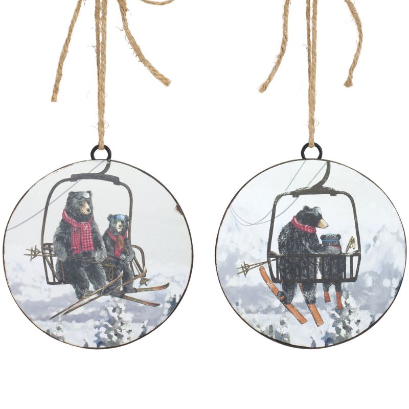 Bears on Ski Lift Ornament